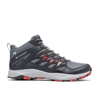 Columbia Wayfinder Mid OutDry, Botas De Montaña Grises Oscuro Rojos Para Hombre | 098231-CGL